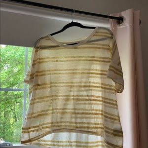 Yellow and White Striped T-Shirt